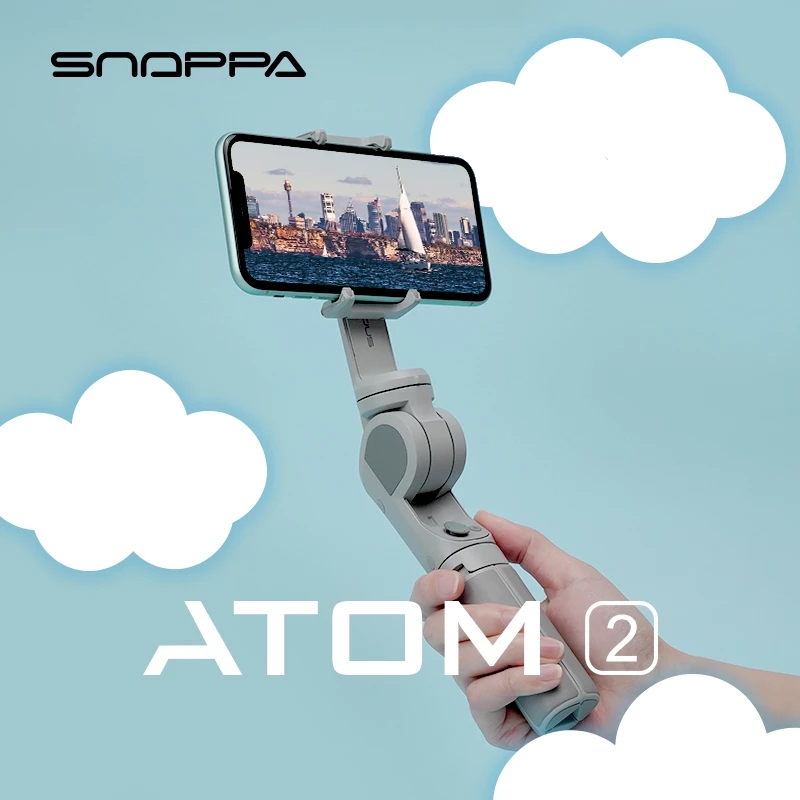 Selfie Stick Tripod - Snoppa ATOM2 3軸ハンドヘルドスタビライザージンバル ワイヤレスBluetooth自撮り棒三脚 スマホ用 手ブレ補正