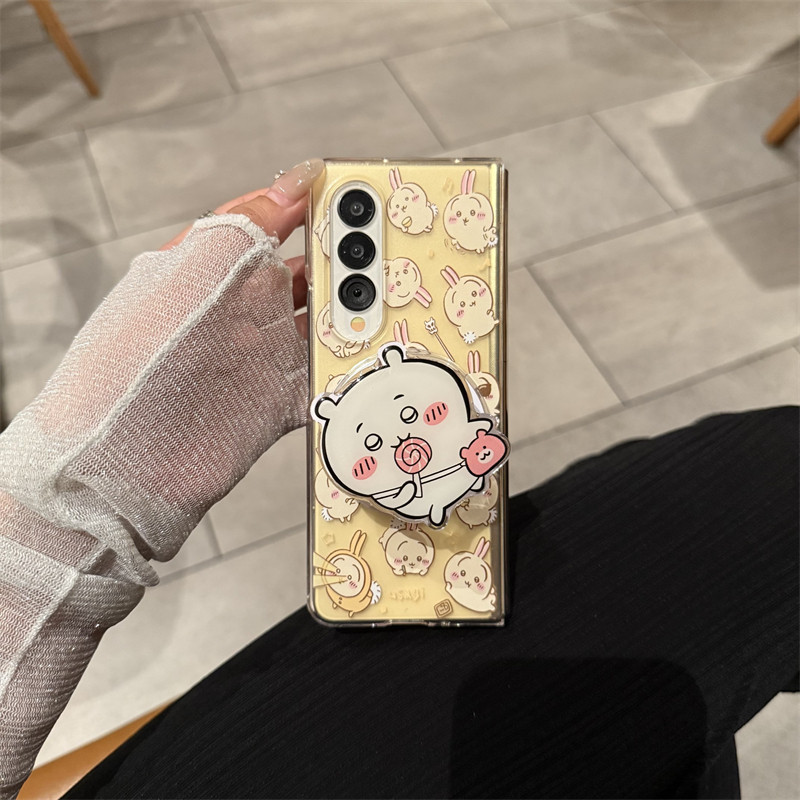 Phone Zone Accessories & Repair - アニメ「チイカワ」マグネット式スマホケース、Samsung Galaxy Z Fold8 Ultra、Z Fold8、7、6、W22対応、落下防止、滑り止め、快適なグリップ、スリムデザイン