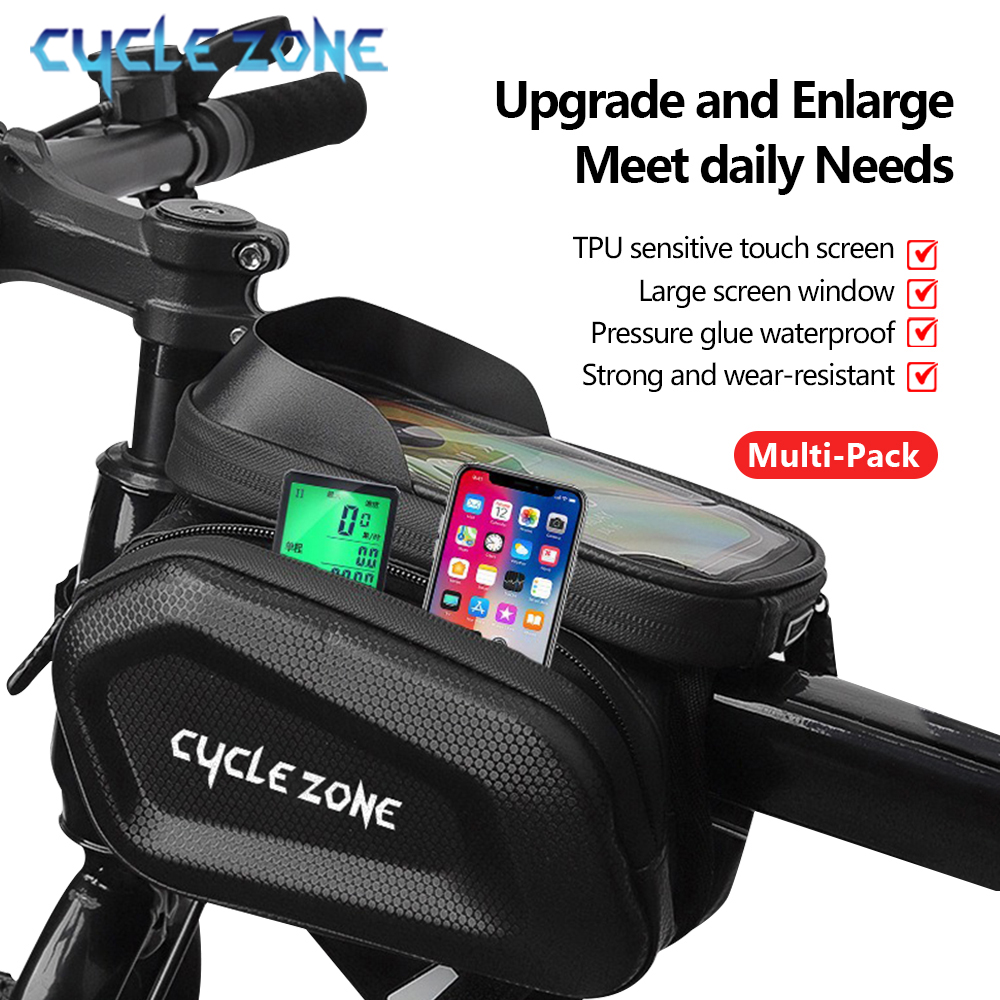 Phone Zone Accessories & Repair - 自転車フロントチューブフレームバッグ,タッチスクリーン電話ケース,マウンテンバイクおよびロードバイク用バッグ,サイクリングアクセサリーおよび部品収納バッグ