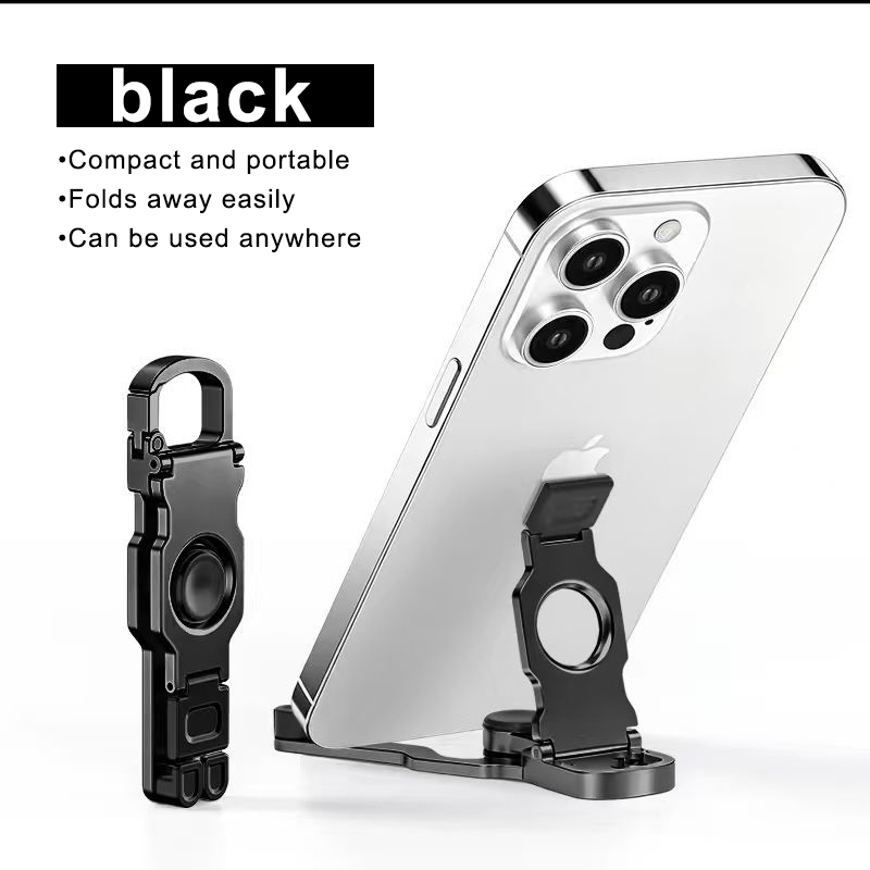 Phone Accessories Keychain - 携帯用フィジェットスピナーフォンスタンド、360度回転可能、折りたたみ式キーチェーンスタンド、携帯電話とタブレット用、自宅や旅行に最適