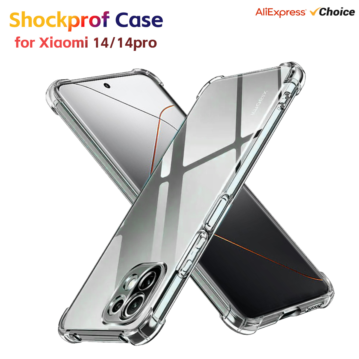 Phone Accessories Online Shop - Xiaomi Mi 14 pro,poco f6,x3 ultra,pro用の透明なtpu電話ケース,耐衝撃性ソフトシリコンケース