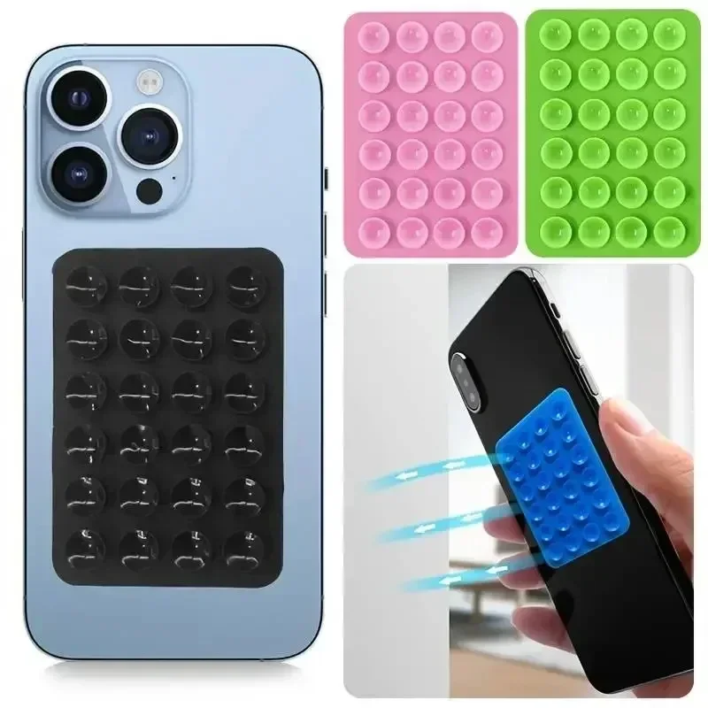 Phone Accessories Stand - シリコン製スマホスタンド 粘着式滑り止め吸盤、ハンズフリー携帯電話アクセサリーホルダー（自撮りや動画撮影用）