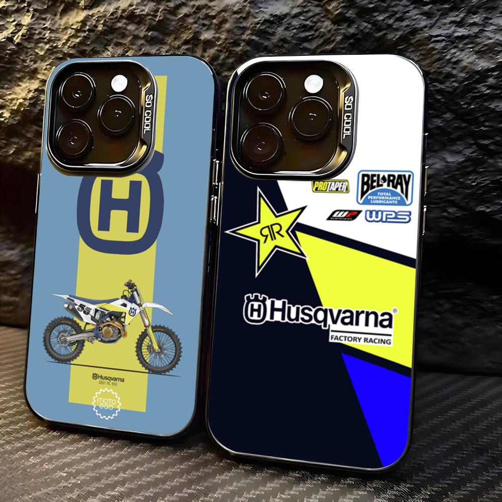 Phone Accessories List - オートバイH-Husqvarnaes-S電話ケース lMDカラー シルバーシェル iPhone 17 16