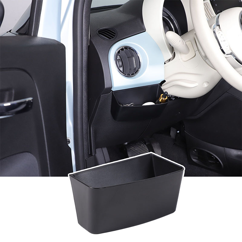 Phone Accessories For Car - フィアット 500 2010-2026 車のダッシュボード運転席収納ボックスオーガナイザートレイコイン携帯電話ホルダー ABS 収納アクセサリー