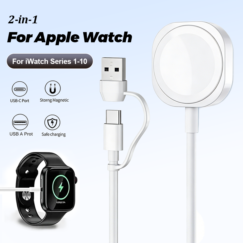 Usb Data Cable - 2in1 マグネット式ワイヤレスUSB A急速充電器 タイプC充電ケーブル Apple Watchシリーズ11