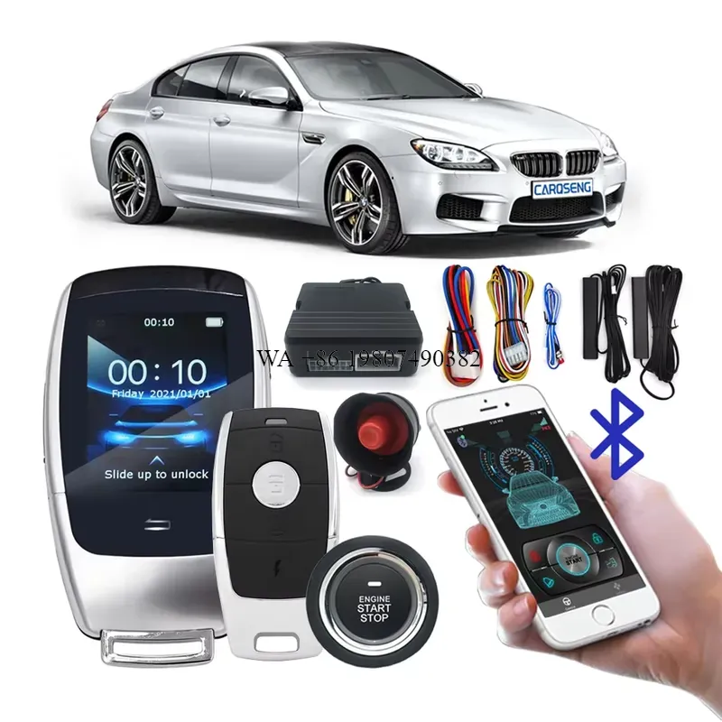 Phone Accessories App - CARQSENG 車用アラーム リモートスタート/ストップ PKEシステム スマートキーとBluetoothフォンアプリ制御付き