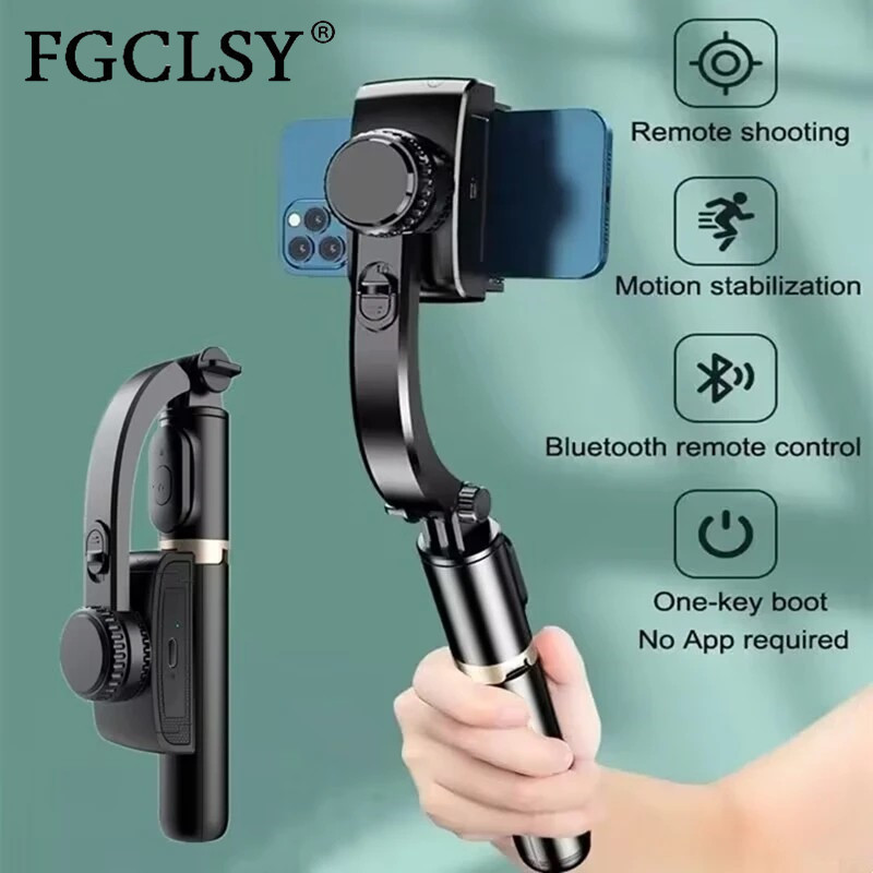 Selfie Stick Tripod - FGCLSY 2024 AIビデオスタビライザー Bluetooth自撮り棒三脚ジンバルスタビライザー スマートフォン用 ライブ垂直撮影ブラケット