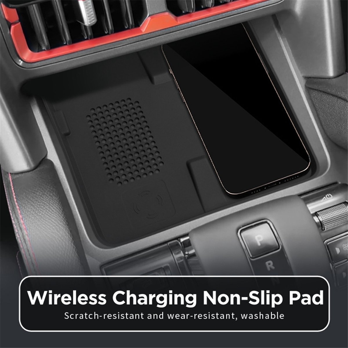 Phone Accessories For Car - BYD SHARK 2024用 車載ワイヤレス充電パッド 超特価セール！滑り止め付きシリコン製保護マット、自動車用スマホ充電マット