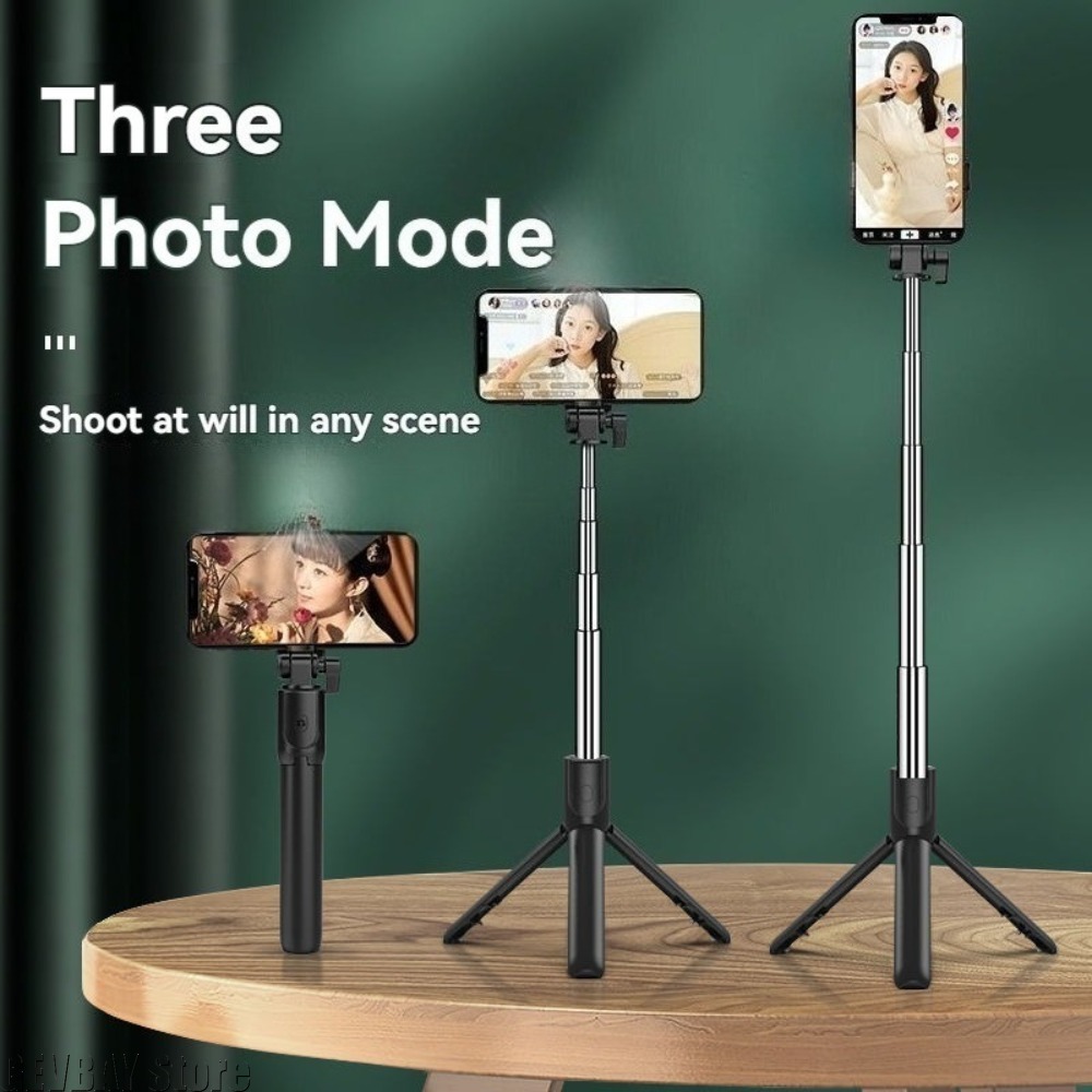Phone Accessories Brands - 1pc ワイヤレス Bluetooth 自撮り棒三脚スタンド フィルライトなし リモートシャッター三脚