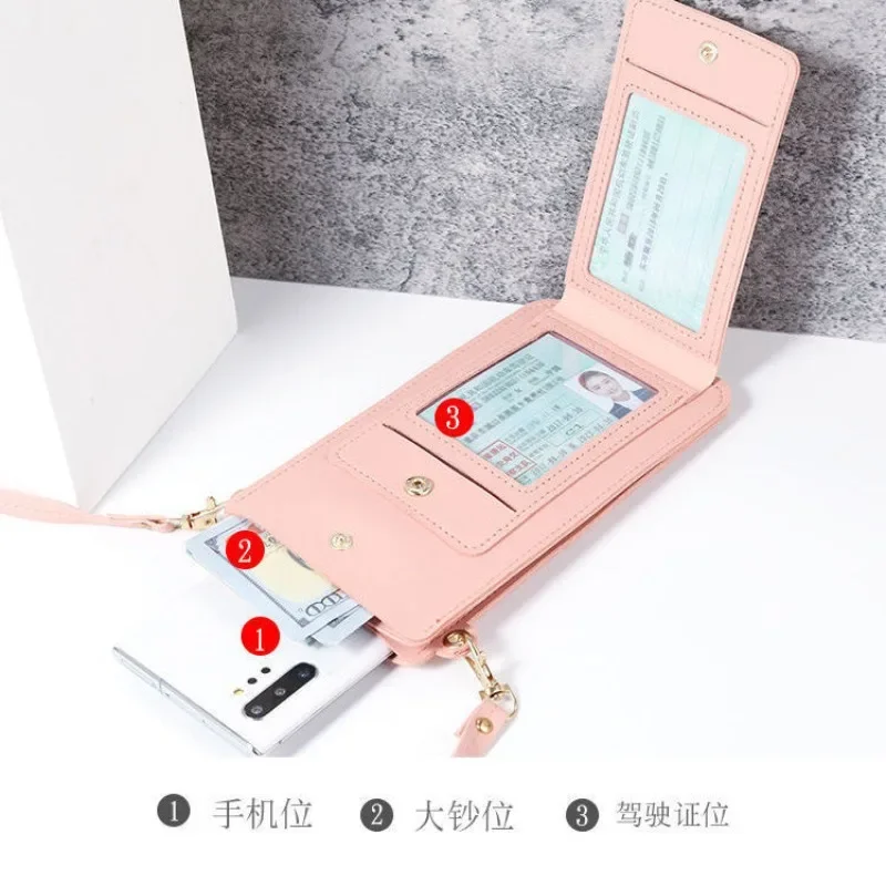 Phone Accessories Organizer - クロスボディ携帯電話バッグ女性女の子用ユニバーサル携帯電話オーガナイザーポーチタッチスクリーン携帯ケースショルダーバッグPUレザー