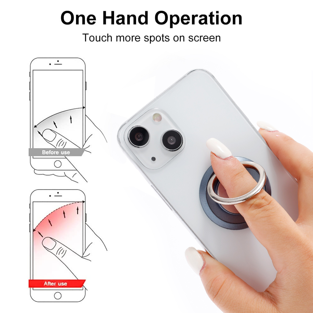 360度回転式フィンガーリング型スマホホルダー スタンドグリ - Phone Accessories Stand のレビューと価格