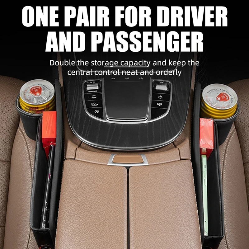 カーシート隙間収納ボックスポケットユニバーサル財布キーカード - Phone Accessories For Car のレビューと価格
