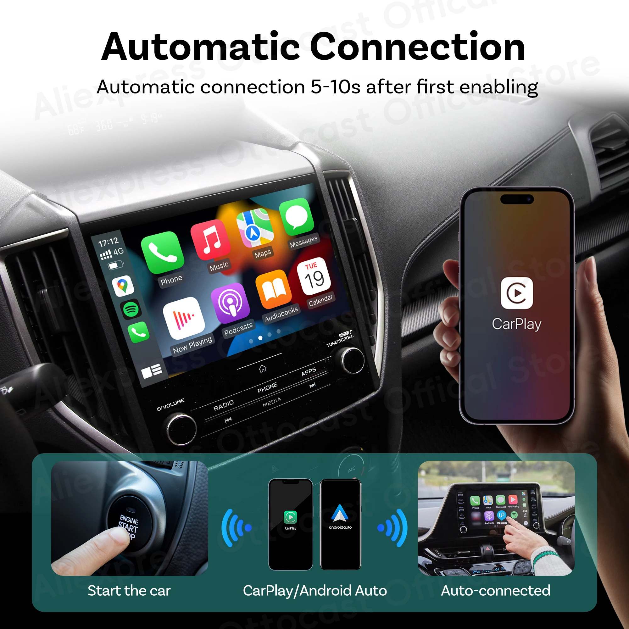 2026年新型OTTOCAST MINIワイヤレスAndro - Phone Accessories Organizer のレビューと価格