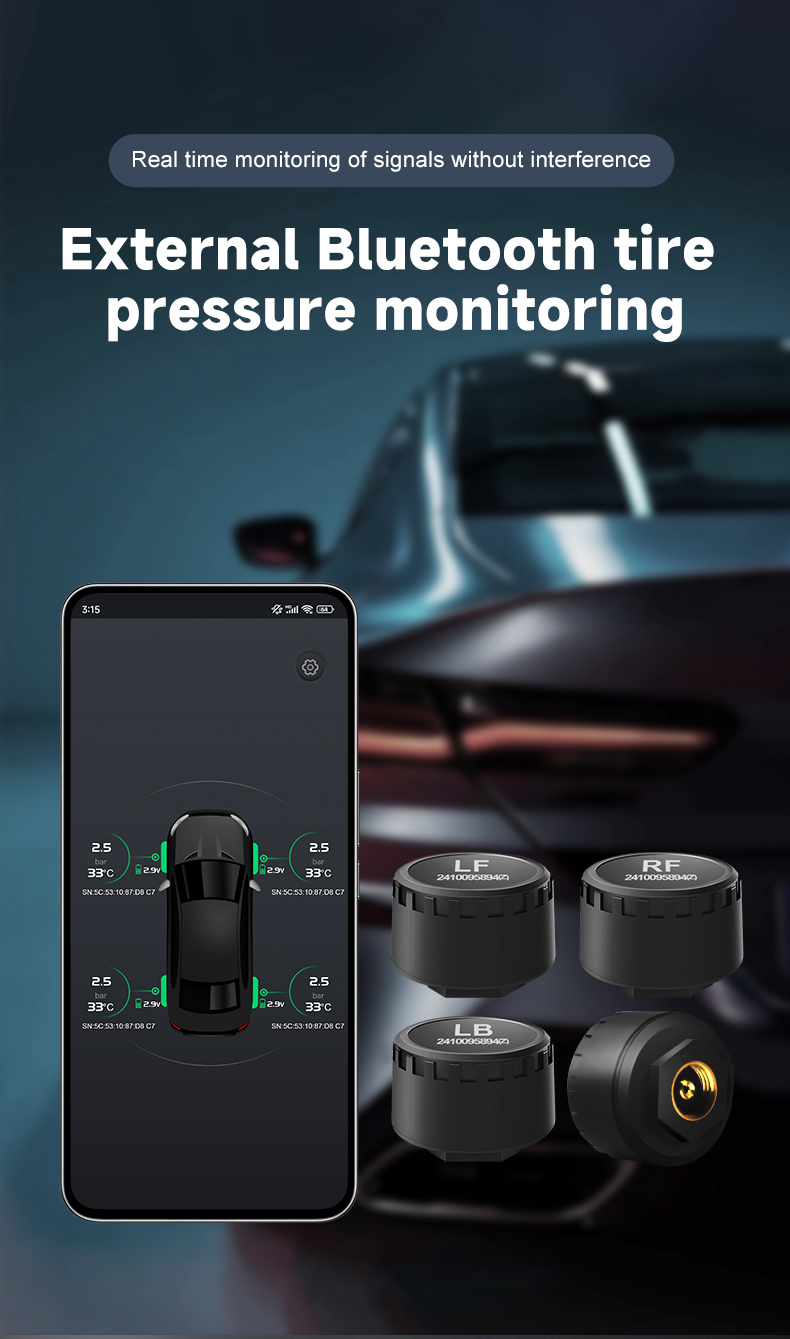 電話用 Android 車 TPMS 4 センサー Blue - Phone Accessories App のレビューと価格