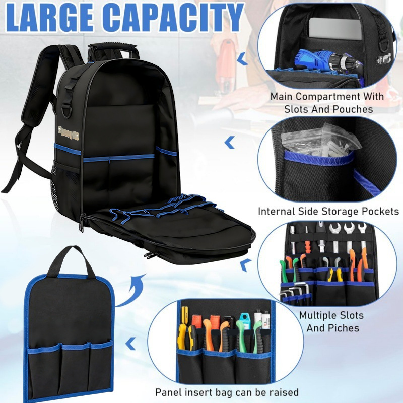 耐摩耗性オックスフォード生地ツール収納バックパック、ハードウ - Phone Zone Accessories & Repair のレビューと価格