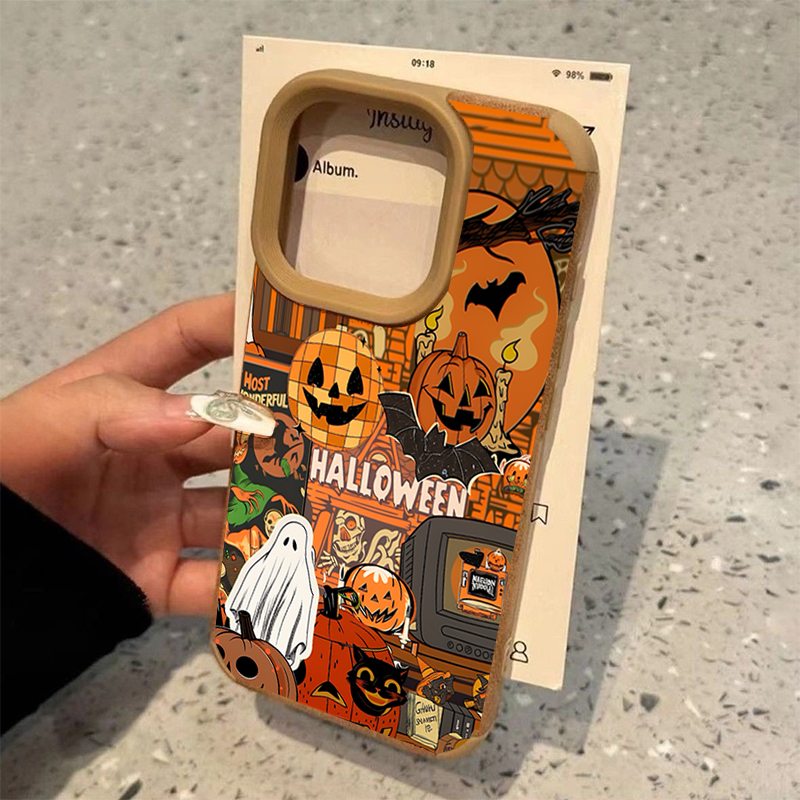 ハロウィン パンプキン型 ゴースト柄 iPhoneケース i - Phone Accessories List のレビューと価格