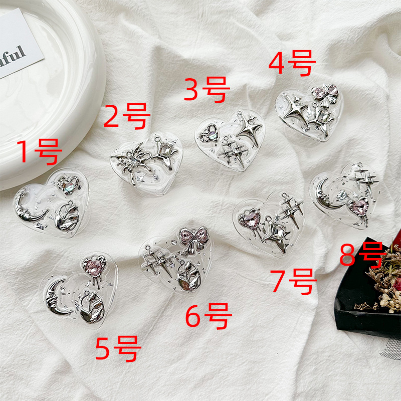 クリアハートフォン グリップホルダー 背面粘着式 Y2K コ - Phone Accessories Crochet のレビューと価格