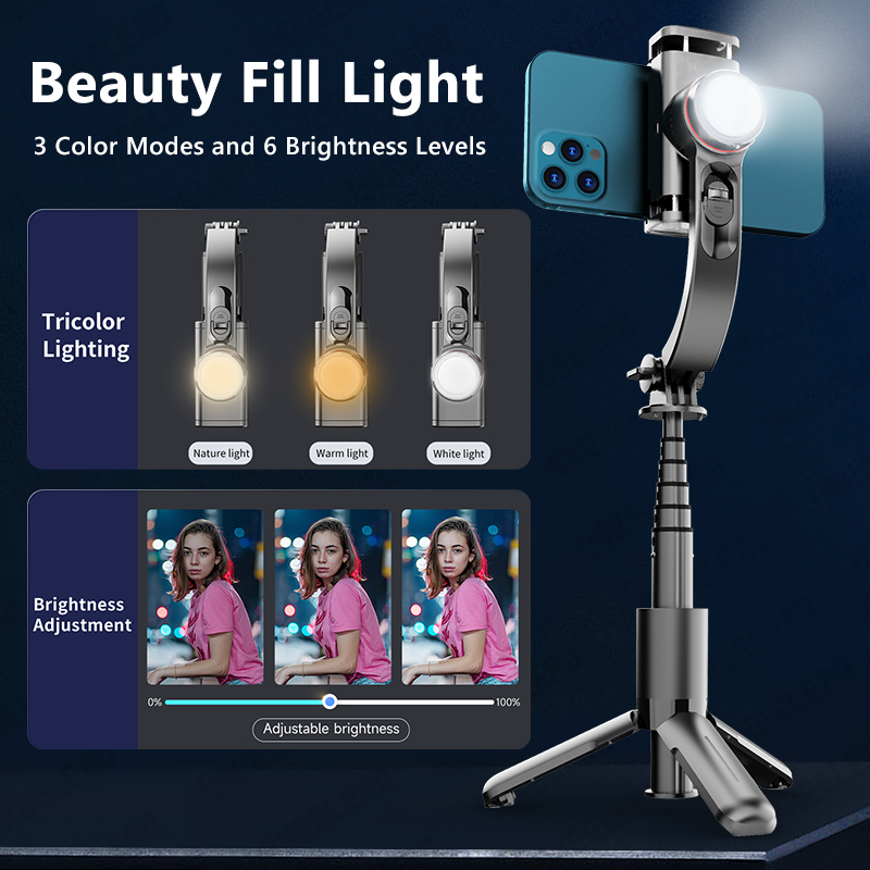 TOKQI ジンバル式手ブレ補正スタビライザー、アルミニウム - Selfie Stick Tripod のレビューと価格
