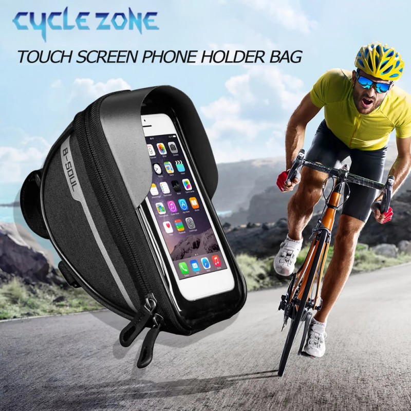 マウンテンバイクバッグタッチスクリーンサイクリングハンドルバ - Phone Zone Accessories & Repair のレビューと価格