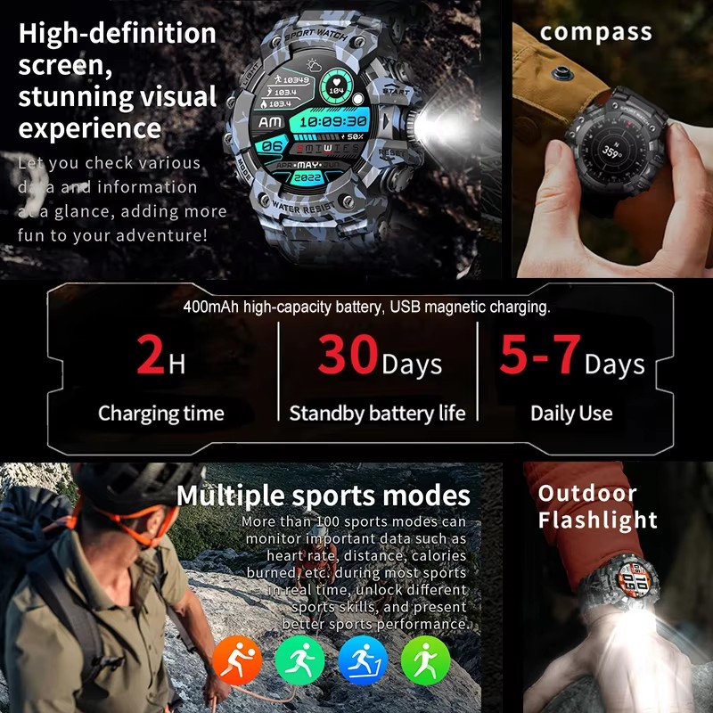 2026 スマートウォッチスポーツアウトドア防水 Bluet - Phone Zone Accessories & Repair のレビューと価格