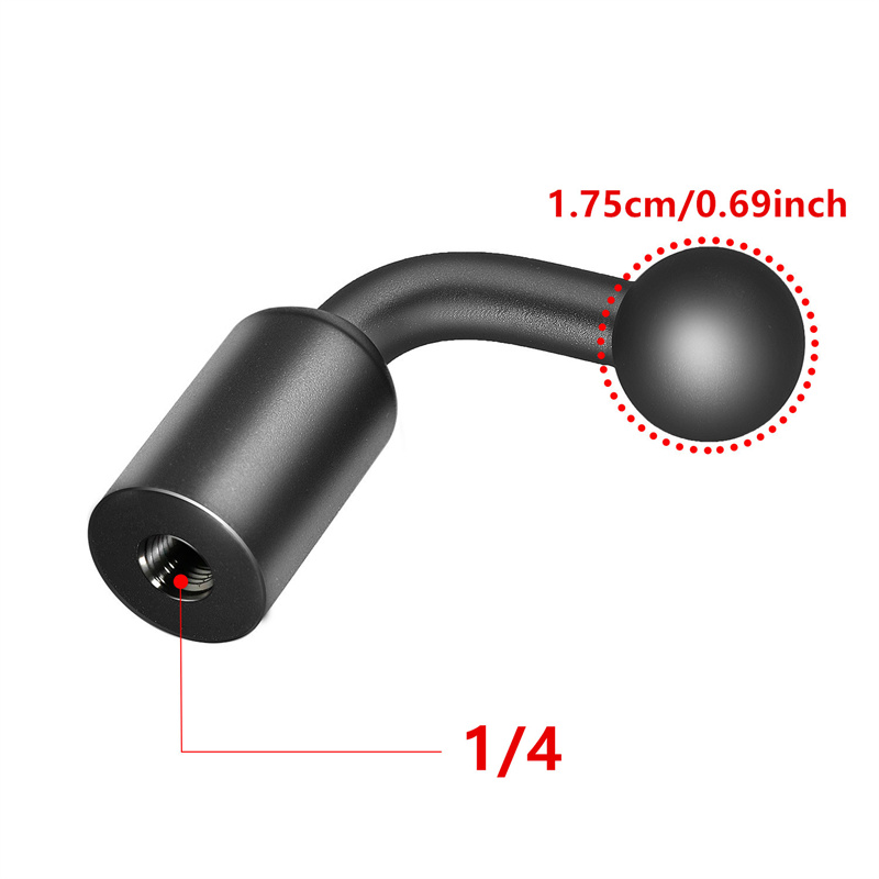 アルミ合金製17mmボール、ヘッドアダプター用、1/4インチ - Selfie Stick Tripod のレビューと価格