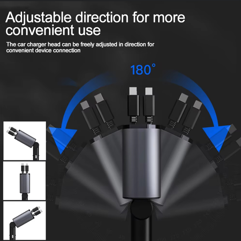車の充電器アダプター 120 ワット高速充電 USB タイプ - Usb Data Cable のレビューと価格