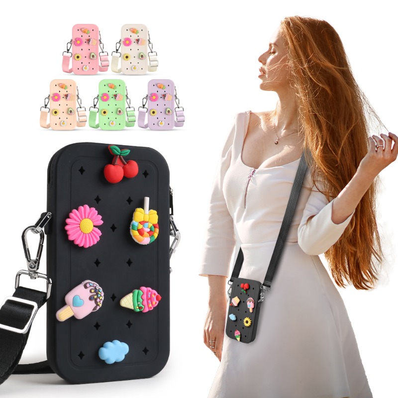 多機能ポータブルシリコンクロスボディバッグ防水ジッパー旅行用 - Phone Accessories Organizer のレビューと価格