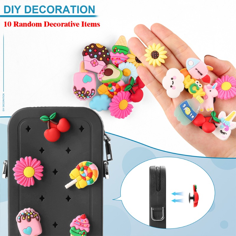 多機能ポータブルシリコンクロスボディバッグ防水ジッパー旅行用 - Phone Accessories Organizer のレビューと価格