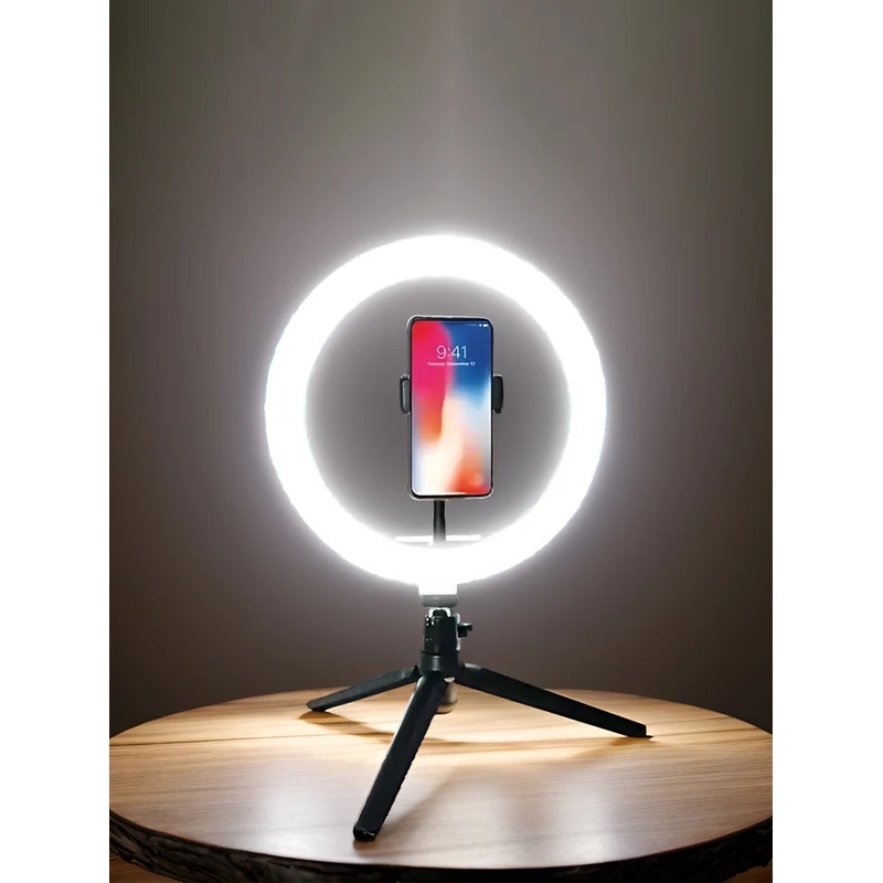Desiontal 26cmリングライト、三脚スタンド付き、 - Selfie Stick Tripod のレビューと価格