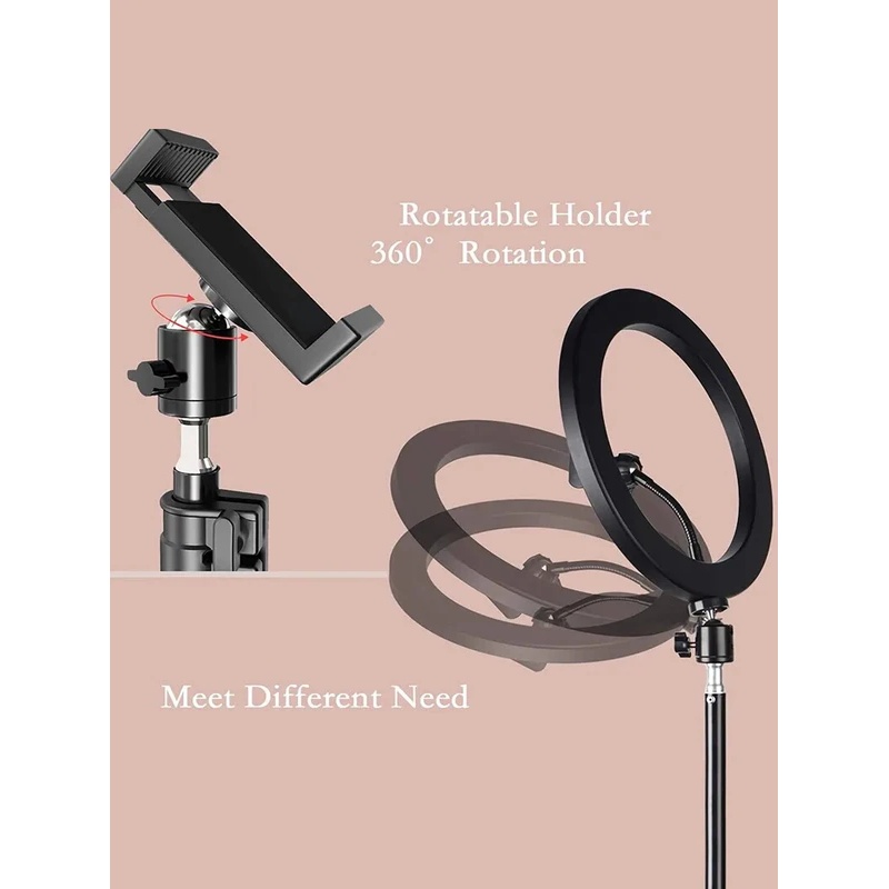 Desiontal 26cmリングライト、三脚スタンド付き、 - Selfie Stick Tripod のレビューと価格