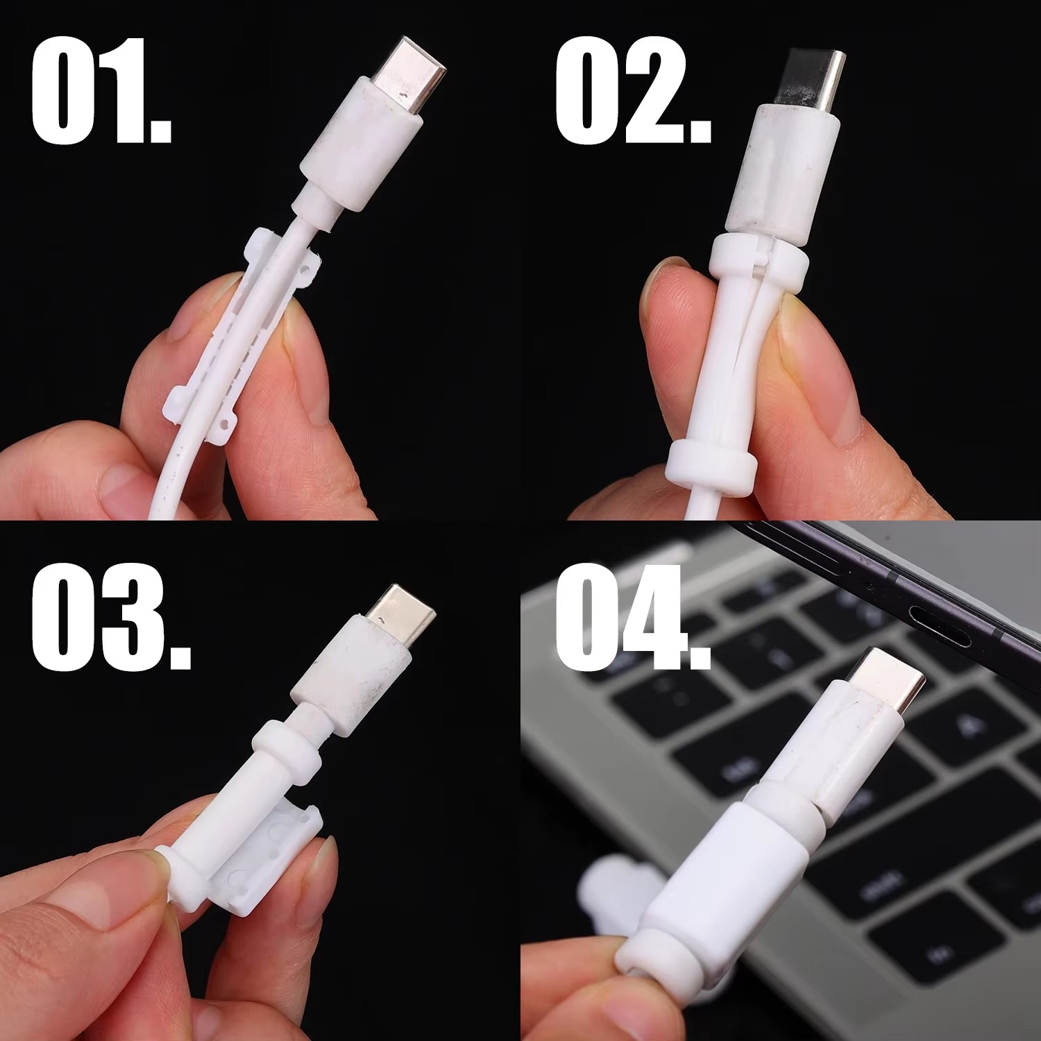 アンチブレイクケーブルプロテクターソフトシリコンカバー Ap - Usb Data Cable のレビューと価格