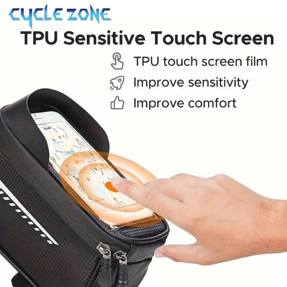 自転車フロントビームバッグフロントチューブサイクリングバッグ - Phone Zone Accessories & Repair のレビューと価格