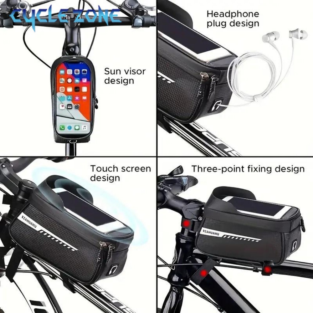 自転車フロントビームバッグフロントチューブサイクリングバッグ - Phone Zone Accessories & Repair のレビューと価格