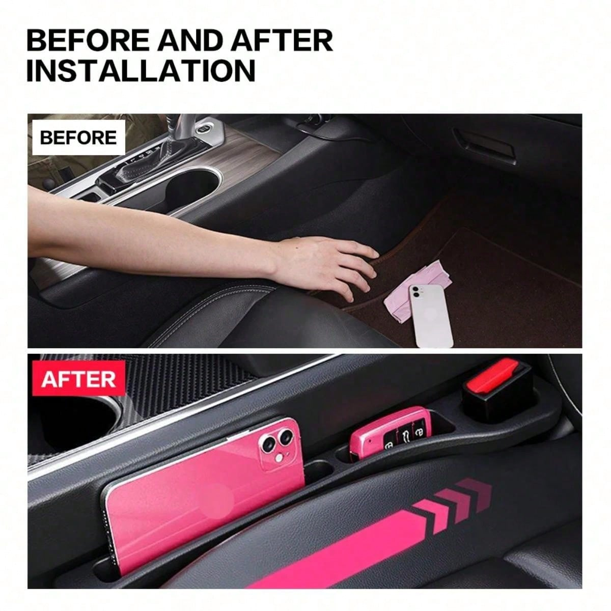 カーシート隙間埋めシートサイドシームプラグストリップ漏れ防止 - Phone Accessories Organizer のレビューと価格