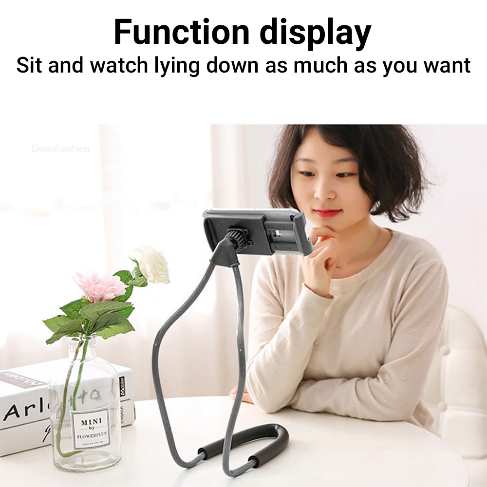 柔軟な携帯電話ホルダー、首掛け式怠惰なネックレスブラケット、 - Phone Accessories Stand のレビューと価格